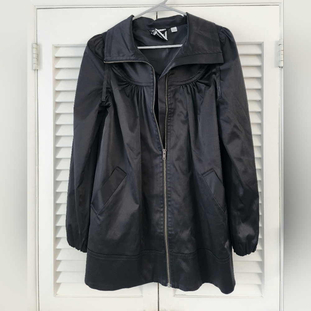Marc Bower Womens Black Jacket Coat  Small S Spring Business Casual  Classic